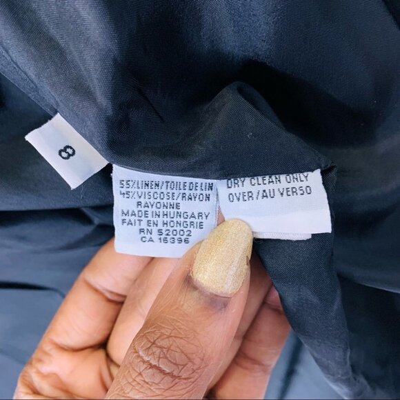 VINTAGE DANA BUCHMAN BLACK HOUNDSTOOTH BUTTON DOWN CLASSIC POCKET DRESS … - Picture 13 of 17